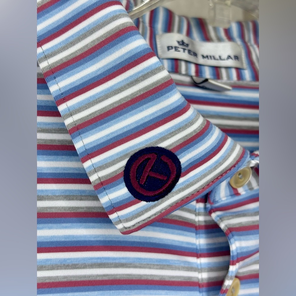 Scotty Cameron Peter Millar Junkyard Dog Circle T Striped Polo Shirt XL Tour - Picture 4 of 13